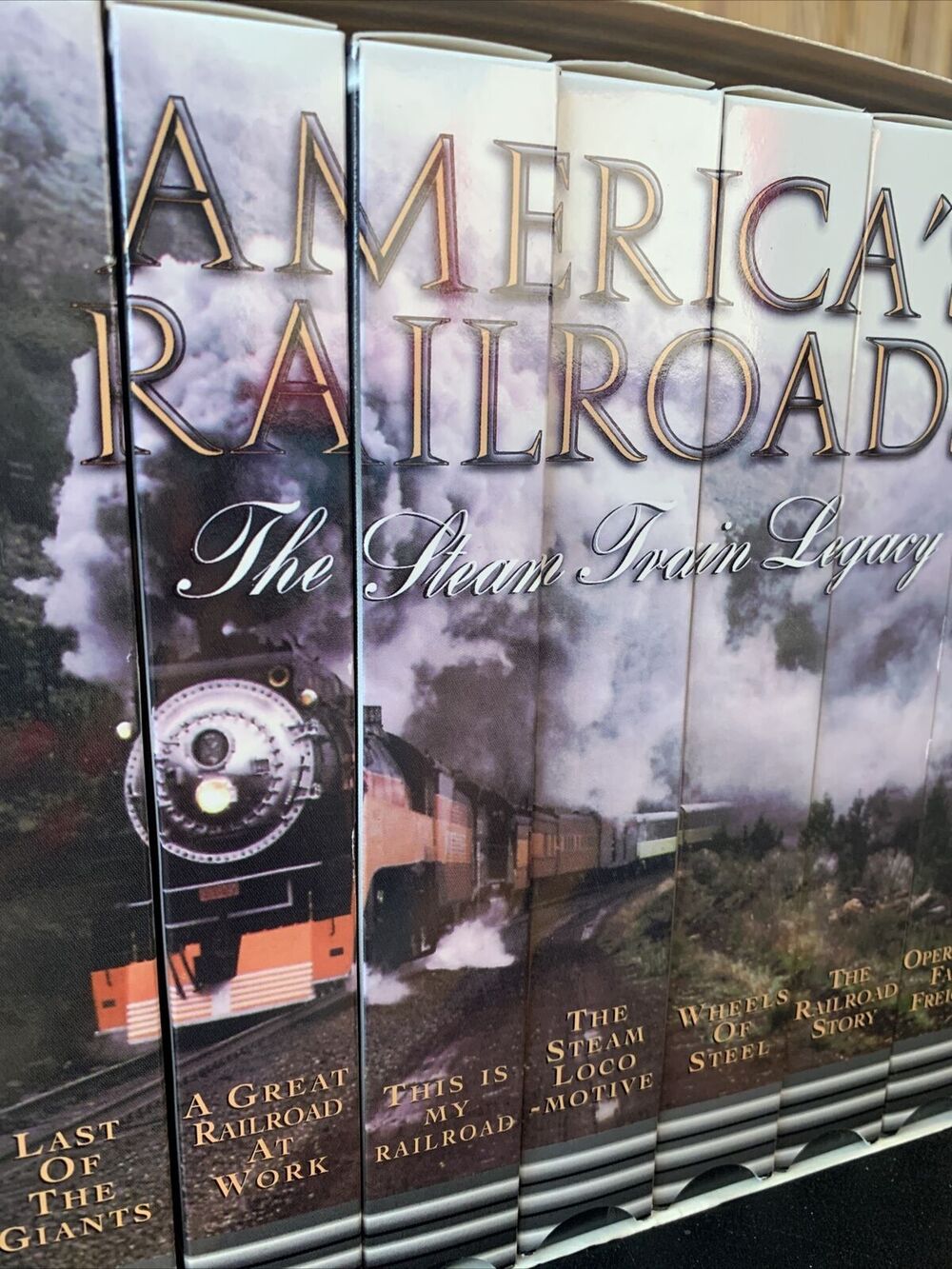 RAILROAD TRAIN 7 VHS Tape Set America's Railroads The Steam Train Legacy